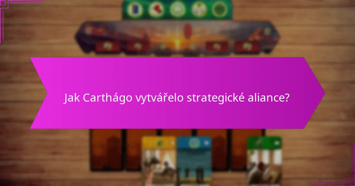 Jak Carthágo vytvářelo strategické aliance?