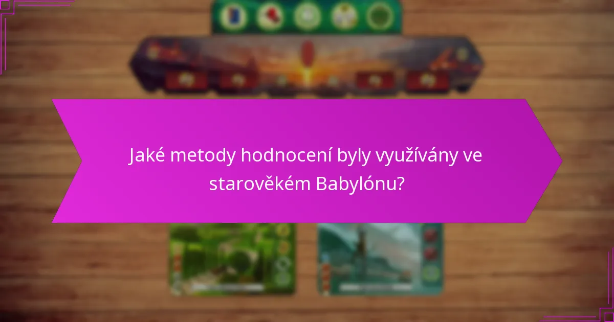 Jaké metody hodnocení byly využívány ve starověkém Babylónu?